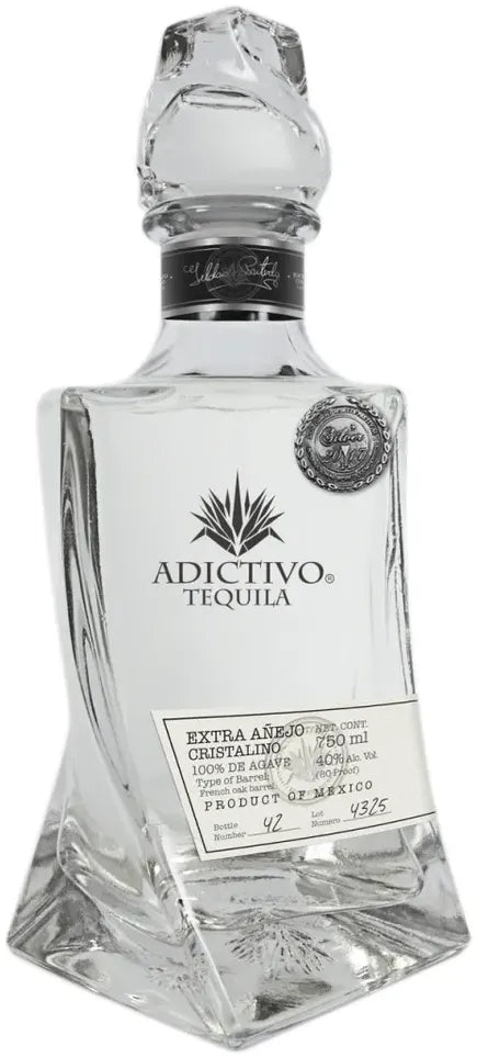 Adictivo Cristalino Anejo Tequila 750ml-Spirits-Adictivo-Afterpay-Alcohol-Delivery-Barrel-and-Batch-