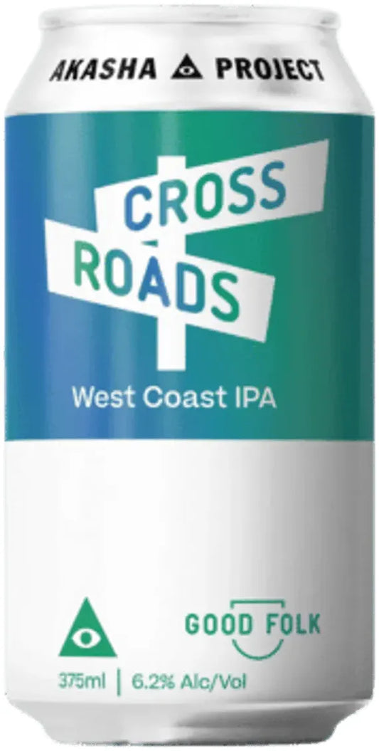 Akasha Brewing Company Crossroads IPA - Good Folk Brewing Collab 375ml