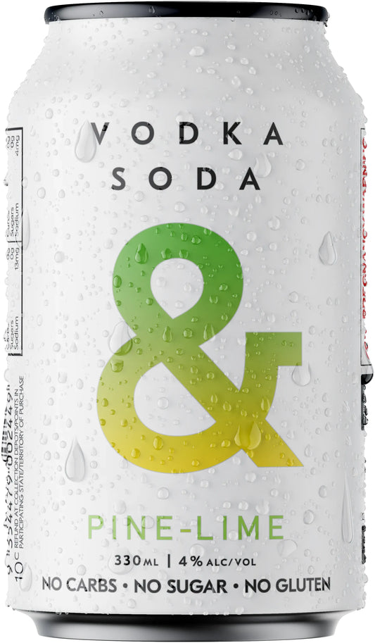 Ampersand Projects Vodka & Pine Lime 4% 24 Pack Cans 330ml | Barrel & Batch
