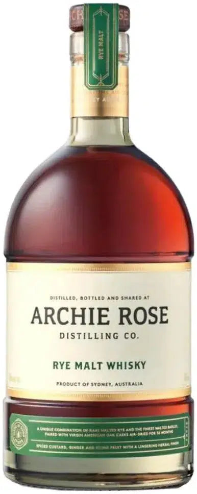 Archie Rose Rye Malt Whisky 700ml-Spirits-Archie Rose Distilling Co.-Afterpay-Alcohol-Delivery-Barrel-and-Batch-