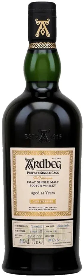 Ardbeg 21 Year Old Private Single Cask 1565 700ml-Spirits-Ardbeg-Afterpay-Alcohol-Delivery-Barrel-and-Batch-