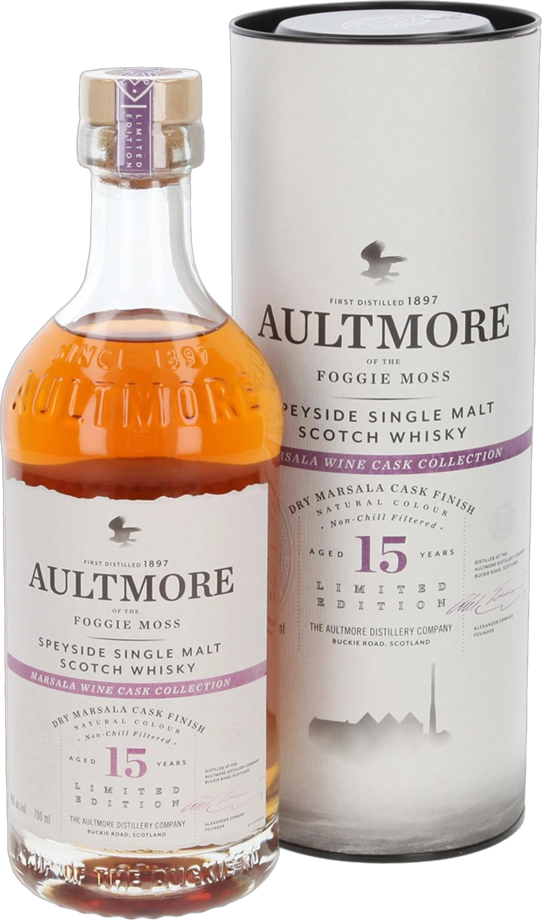 Aultmore 15 Year Old Ruby Marsala Cask Finish Single Malt Scotch Whisky 700ml | Barrel & Batch