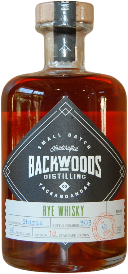 Backwoods Rye Shiraz Expression Single Malt Whisky 500ml