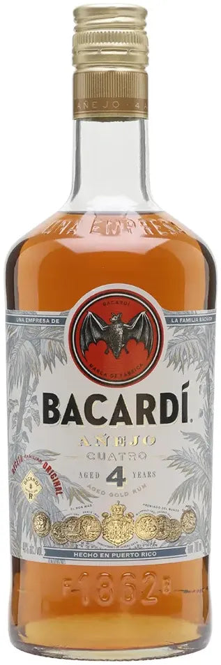 Bacardi Anejo Cuatro 700ml-Spirits-Bacardi-Afterpay-Alcohol-Delivery-Barrel-and-Batch-