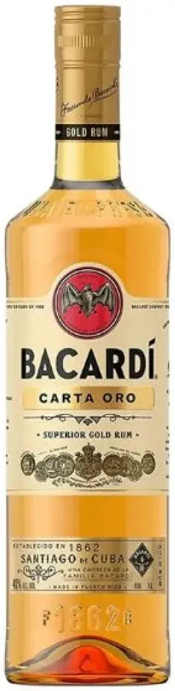 Bacardi Carta Oro Superior Gold Rum 1L-Spirits-Bacardi-Afterpay-Alcohol-Delivery-Barrel-and-Batch-