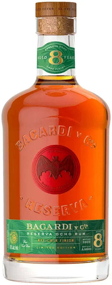 Bacardi Reserva Ocho Rye Cask FInish Rum 1L | Barrel & Batch