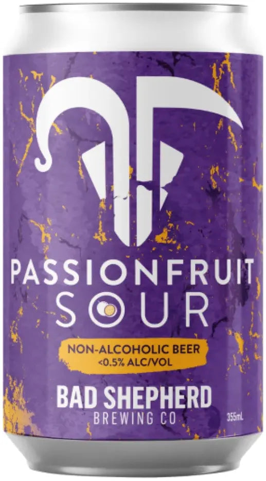 Bad Shepherd Passionfruit Sour Non-Alc 355ml-Beer-Bad Shepherd Brewing Co-Afterpay-Alcohol-Delivery-Barrel-and-Batch-