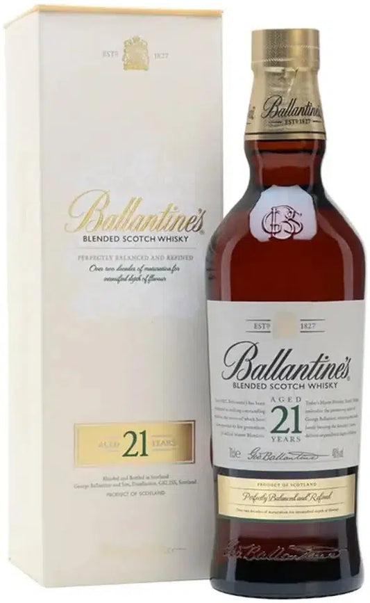 Ballantine's 21 Years Old Blended Scotch Whisky Giftbox 700ml-Spirits-Ballantine's-Afterpay-Alcohol-Delivery-Barrel-and-Batch-