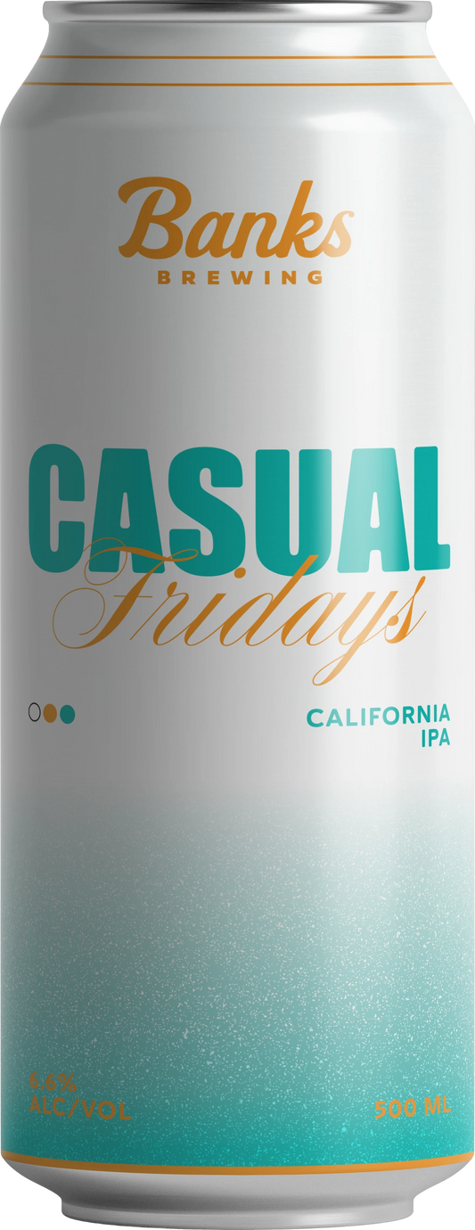 Banks Brewing Casual Fridays California West Coast IPA 6.6% 12 Pack Cans 500ml | Barrel & Batch