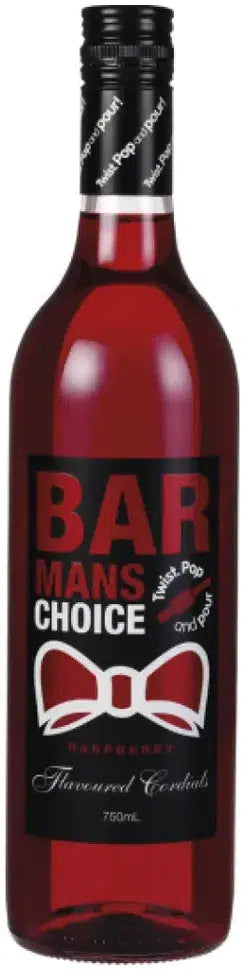 Barman's Choice Raspberry Cordial 700ml-Non-Alcoholic-Barman's Choice-Afterpay-Alcohol-Delivery-Barrel-and-Batch-