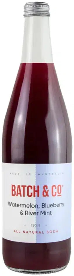 Batch & Co Sparkling Watermelon Blueberry & Mint Soda 750ml-Non-Alcoholic-Batch & Co-Afterpay-Alcohol-Delivery-Barrel-and-Batch-