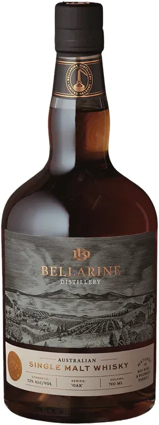 Bellarine Oak Series Single Malt Whisky 52% 700ml-Spirits-Bellarine-Afterpay-Alcohol-Delivery-Barrel-and-Batch-