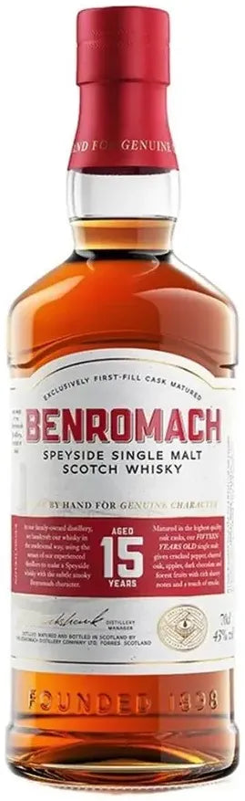 Benromach 15 Year Old Single Malt Malt Scotch Whisky 700ml-Spirits-Benromach-Afterpay-Alcohol-Delivery-Barrel-and-Batch-