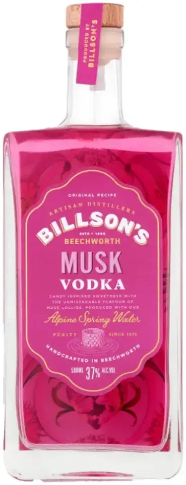 Buy Billson's Musk Vodka Spirit 500ml Online at Barrel and Batch