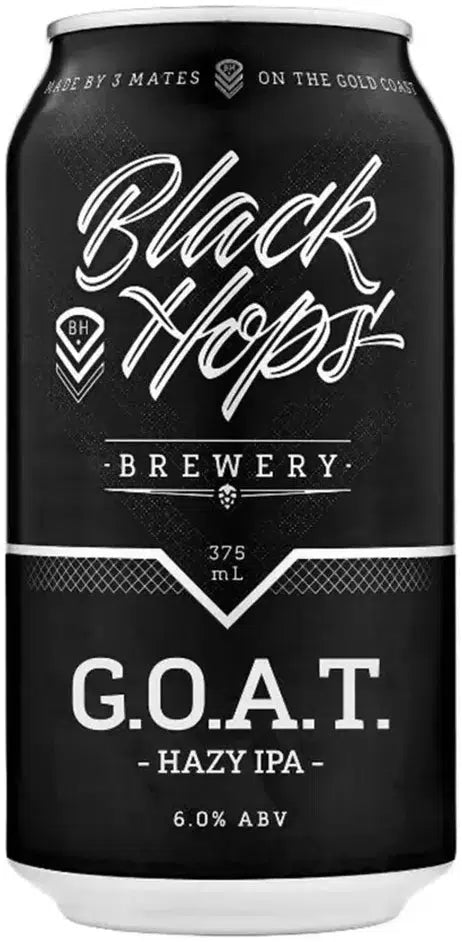 Black Hops G.O.A.T Hazy IPA 375ml-Beer-Black Hops-[afterpay_alcohol_delivery]-[buy_spirits_online]-[buy_wine_online]-Barrel & Batch