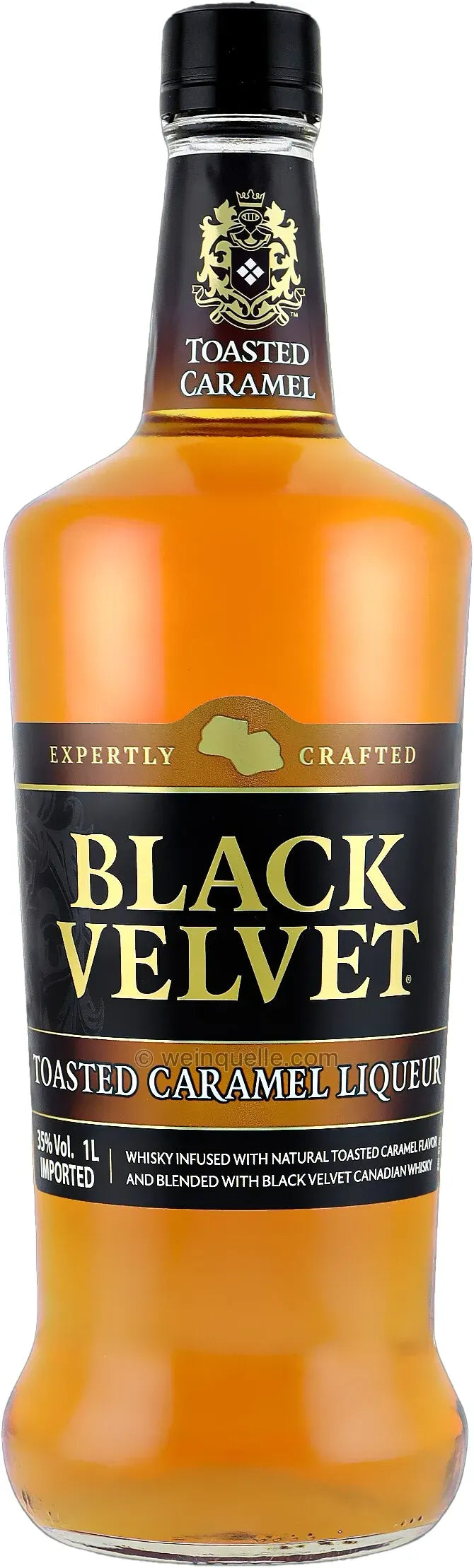 Black Velvet Toasted Caramel Canadian Whisky 1L-Spirits-Black Velvet-Afterpay-Alcohol-Delivery-Barrel-and-Batch-