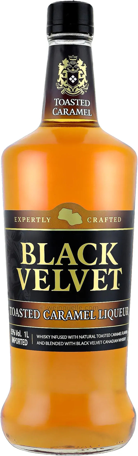 Black Velvet Toasted Caramel Canadian Whisky 1L-Spirits-Black Velvet-Afterpay-Alcohol-Delivery-Barrel-and-Batch-