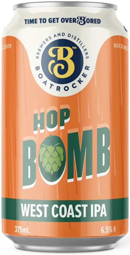 Boatrocker Hop Bomb West Coast IPA 6.2% 24 Pack Cans 375ml | Barrel & Batch