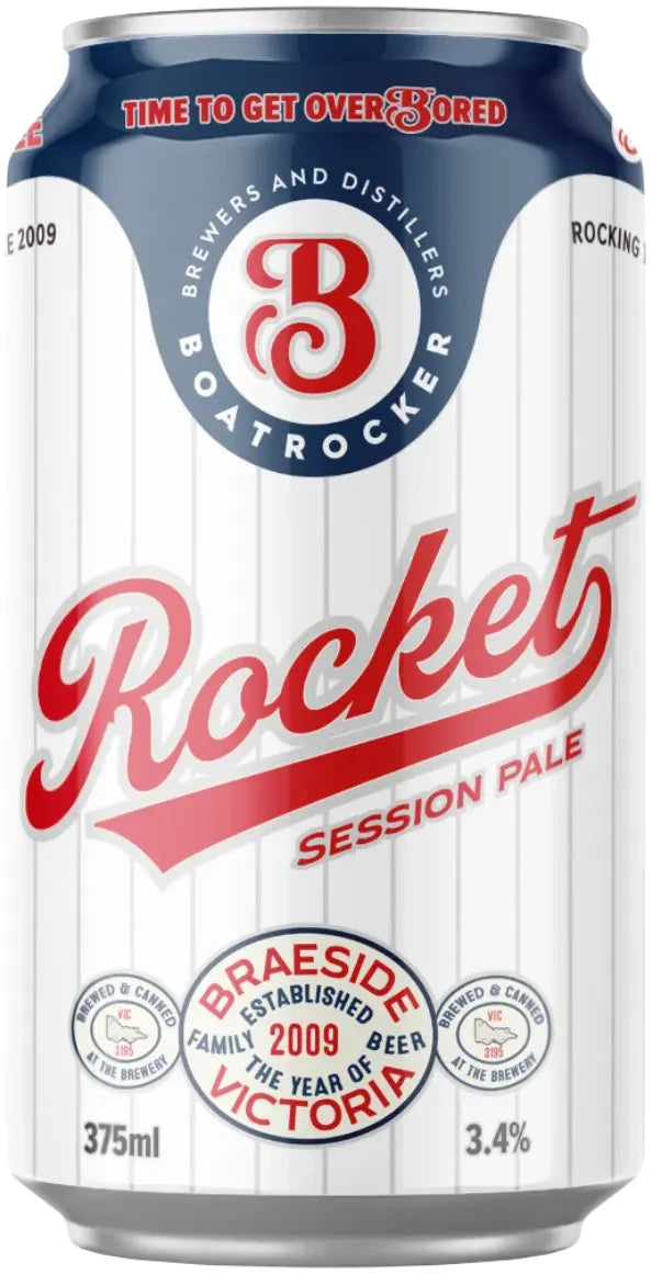 Boatrocker Rocket Session Pale 3.4% 24 Pack Cans 375ml | Barrel & Batch