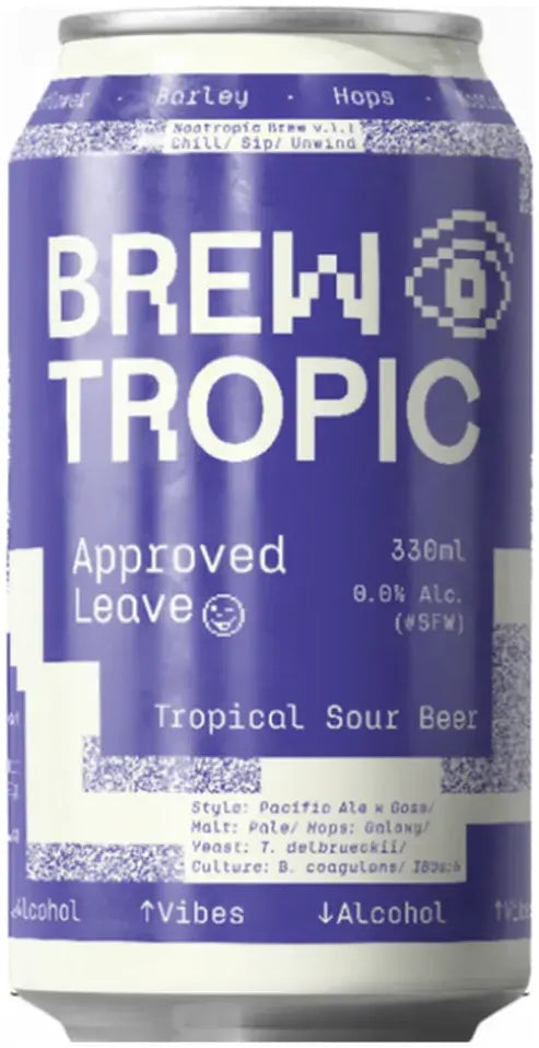 Brewtropic Approved Leave 330ml-Non-Alcoholic-Brewtropic-Afterpay-Alcohol-Delivery-Barrel-and-Batch-