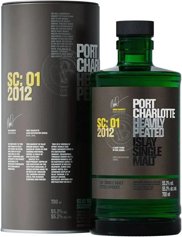 Bruichladdich Port Charlotte SC 01 Single Malt Scotch Whisky 700ml-Spirits-Bruichladdich-[afterpay_alcohol_delivery]-[buy_spirits_online]-[buy_wine_online]-Barrel & Batch