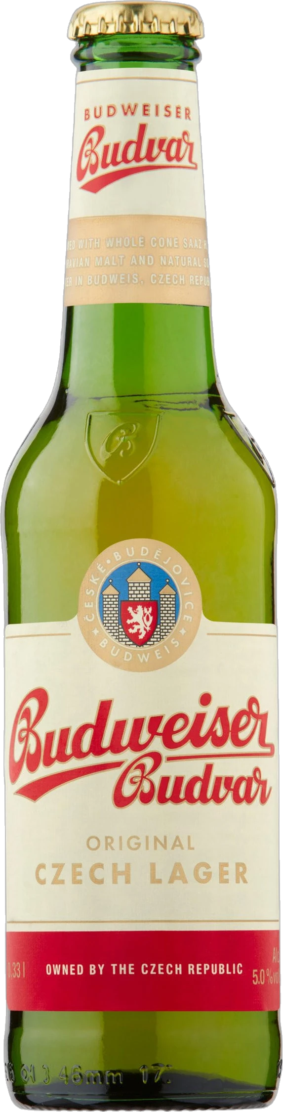 Budweiser Budvar Original Czech Premium Lager 5% 24 Pack Bottles 330ml | Barrel & Batch