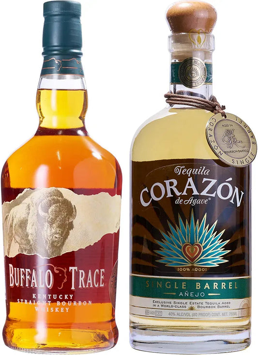 Buffalo Trace & Corazon Single Barrel Bundle-Spirits-Barrel & Batch-Afterpay-Alcohol-Delivery-Barrel-and-Batch-