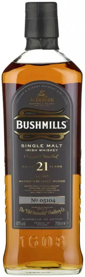 Bushmills 21 Year Old Single Malt Irish Whiskey 700ml-Spirits-Bushmills-Afterpay-Alcohol-Delivery-Barrel-and-Batch-