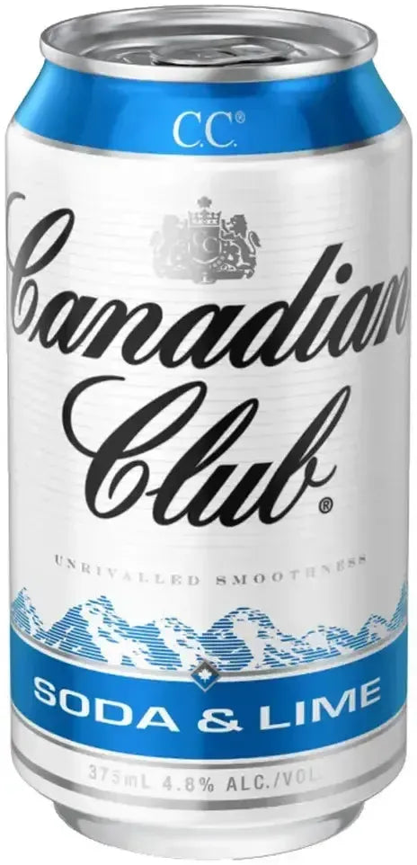 Canadian Club Soda & Lime 4.8% 30 Pack Cans 375ml | Barrel & Batch