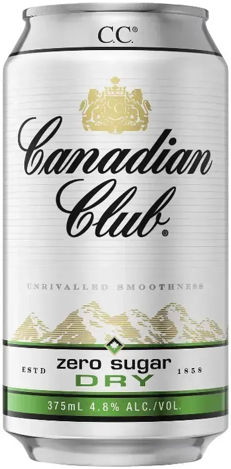 Canadian Club Whisky & Dry Zero 4.8% 30 Pack Cans 375ml | Barrel & Batch