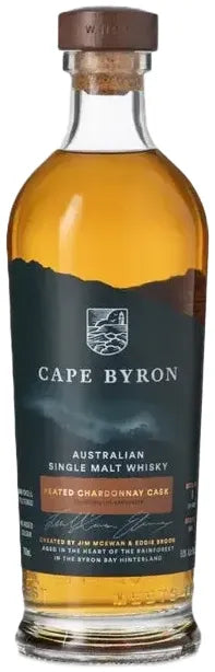 Cape Byron Peated Chardonnay Cask Single Malt Whisky 700ml-Spirits-Cape Byron-Afterpay-Alcohol-Delivery-Barrel-and-Batch-