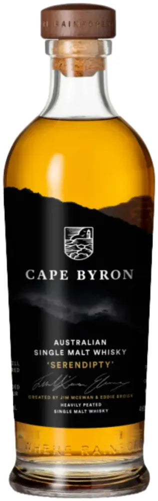 Cape Byron Serendipity Peated Single Malt Whisky 700ml-Spirits-Cape Byron-Afterpay-Alcohol-Delivery-Barrel-and-Batch-