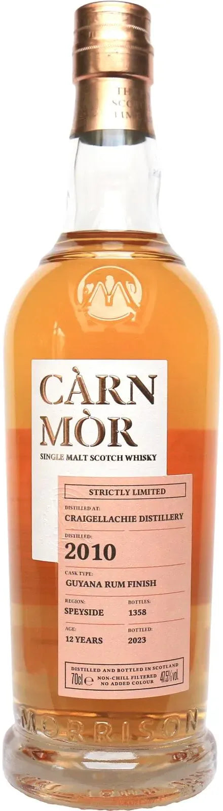 Carn Mor Craigellachie 2010 12 Year Old Single Malt Whisky 700ml