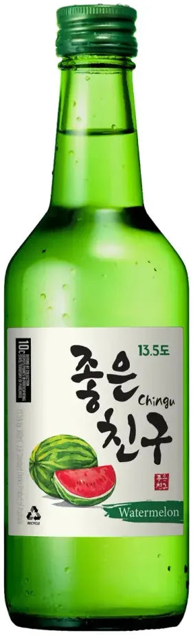 Chingu Watermelon Soju 13.5% 20 Pack Bottles 360ml | Barrel & Batch
