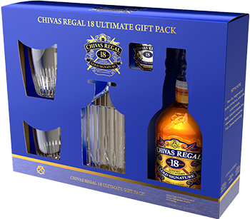 Chivas Regal 18 Year Old Glasses & Decanter Giftpack