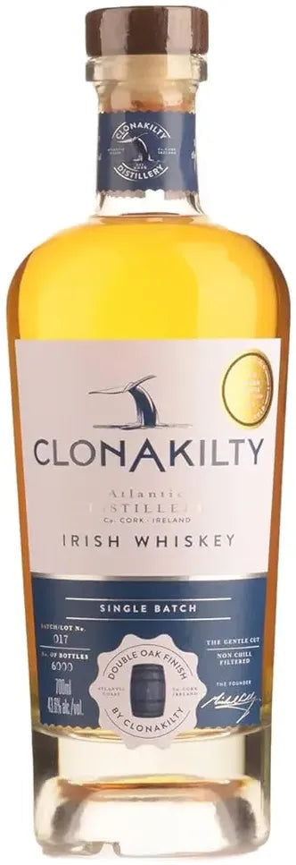 Clonakilty Double Oak Finish Irish Whiskey 700ml-Spirits-Clonakilty-Afterpay-Alcohol-Delivery-Barrel-and-Batch-