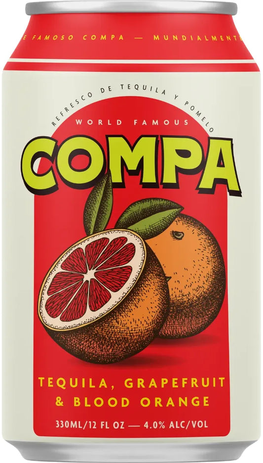 Compa Tequila Grapefruit & Blood Orange 4% 24 Pack Cans 330ml | Barrel & Batch