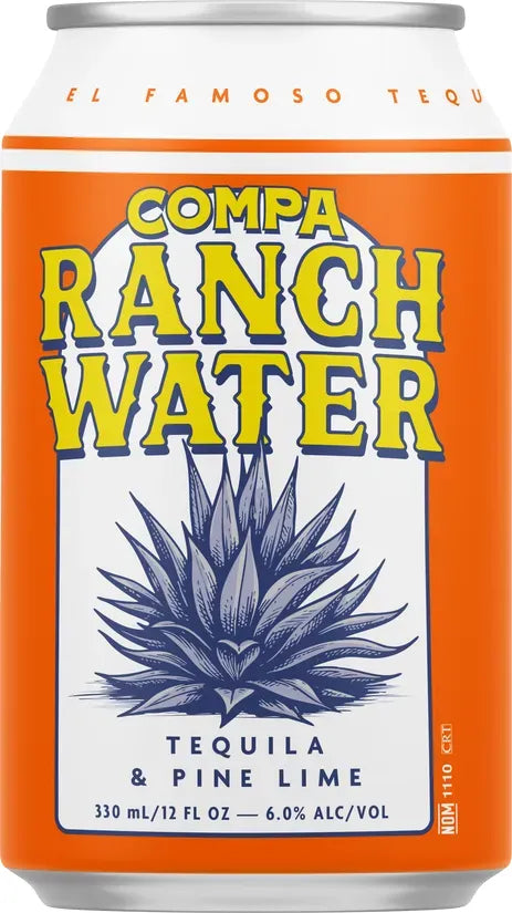 Compa Tequila Ranchwater Pine Lime 6% 24 Pack Cans 330ml | Barrel & Batch