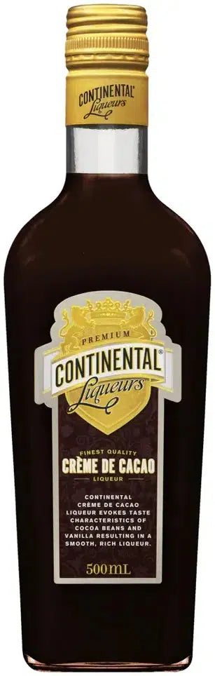 Continental Creme De Cacao Brown Liqueur 500ml-Spirits-Continental-Afterpay-Alcohol-Delivery-Barrel-and-Batch-