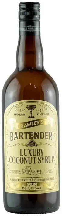 Crawley's Luxury Coconut Syrup 750ml-Non-Alcoholic-Crawley's-Afterpay-Alcohol-Delivery-Barrel-and-Batch-