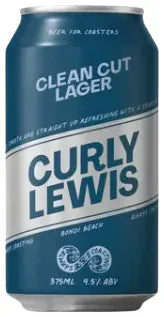 Curly Lewis Clean Cut Lager 375ml-Beer-Curly Lewis-Afterpay-Alcohol-Delivery-Barrel-and-Batch-