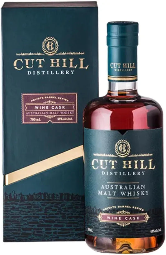 Cut Hill Distillery Private Barrel Series Wine Cask Scotch Whisky 700ml + Gift Box-Spirits-Cut Hill Distillery-Afterpay-Alcohol-Delivery-Barrel-and-Batch-