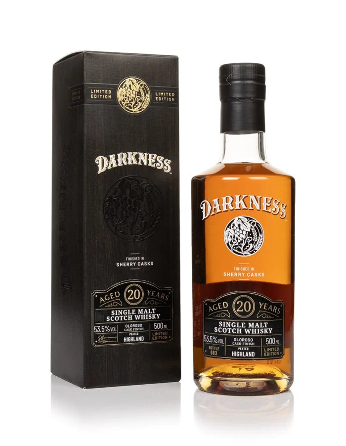 Darkness Highland Single Malt 20 Year Old Oloroso 500ml-Spirits-Darkness-Afterpay-Alcohol-Delivery-Barrel-and-Batch-