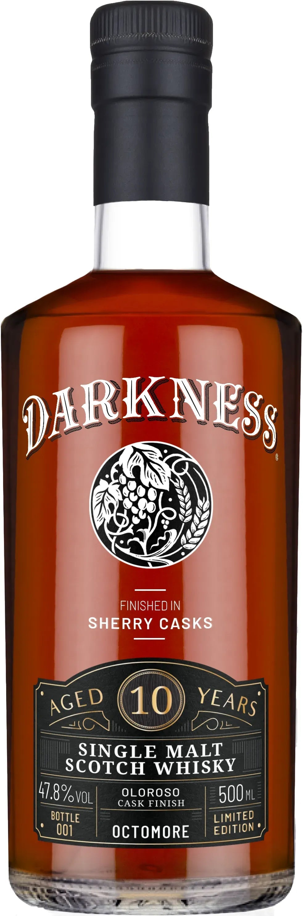 Darkness Octomore 10 Year Oloroso Single Malt Scotch Whisky 500ml-Spirits-Darkness-Afterpay-Alcohol-Delivery-Barrel-and-Batch-