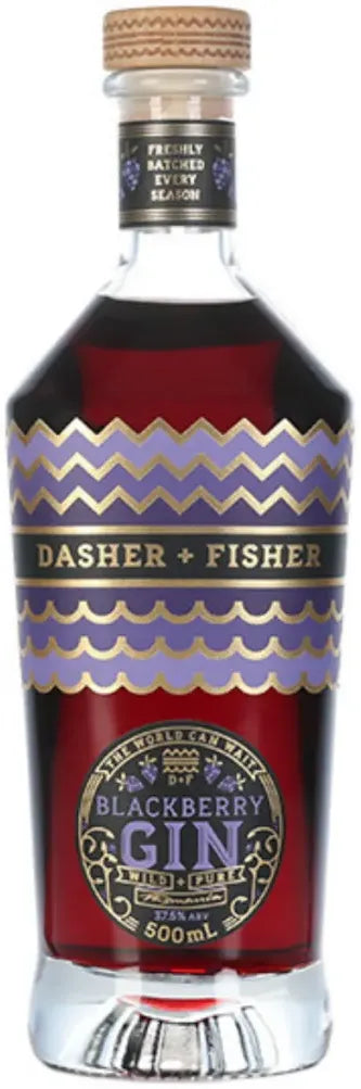Dasher + Fisher Blackberry Gin 500ml-Spirits-Dasher + Fisher-Afterpay-Alcohol-Delivery-Barrel-and-Batch-