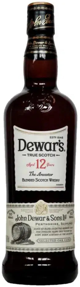 Dewar's Ancestor 12 Year Old Blended Scotch Whisky 700ml-Spirits-Dewar's-Afterpay-Alcohol-Delivery-Barrel-and-Batch-