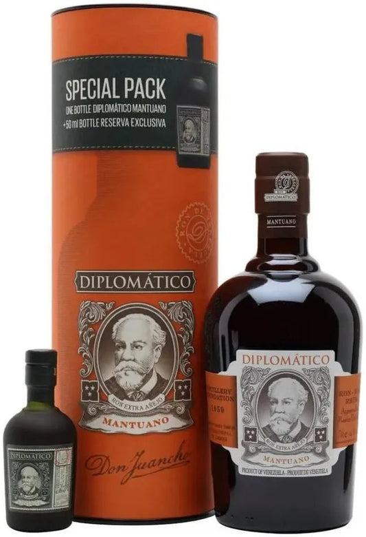 Diplomatico Mantuano Rum Tall Canister Gift Set 700ml-Spirits-Diplomatico-Afterpay-Alcohol-Delivery-Barrel-and-Batch-