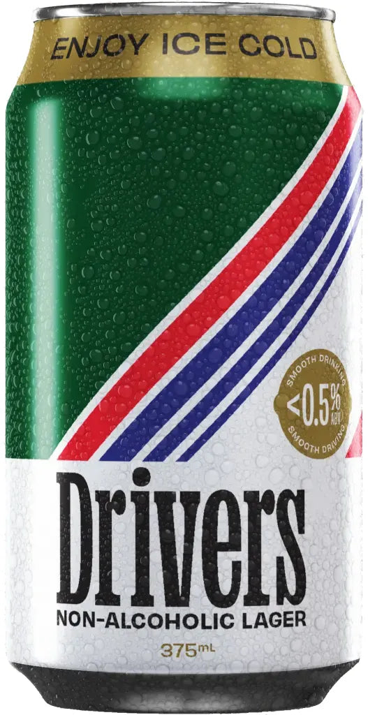 Drivers Non Alcoholic Lager 24 Pack Cans 375ml | Barrel & Batch