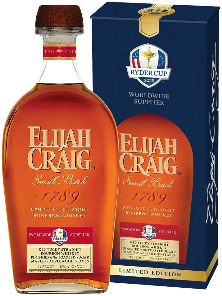 Elijah Craig Ryder Cup 2025 Edition Small Batch Kentucky Straight Bourbon Whiskey