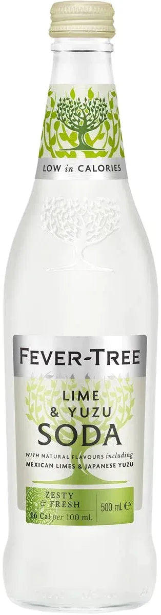 Fever Tree Lime And Yuzu Soda 500ml-Cocktail Mixes-Fever Tree-Afterpay-Alcohol-Delivery-Barrel-and-Batch-